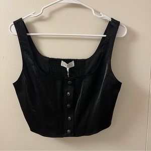 WAIF black glittery crop top